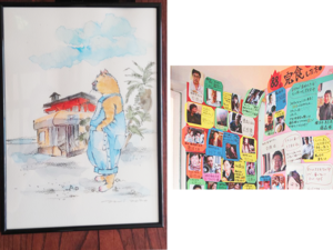 絵画「何曜亭と猫」と、お得意様ウォール